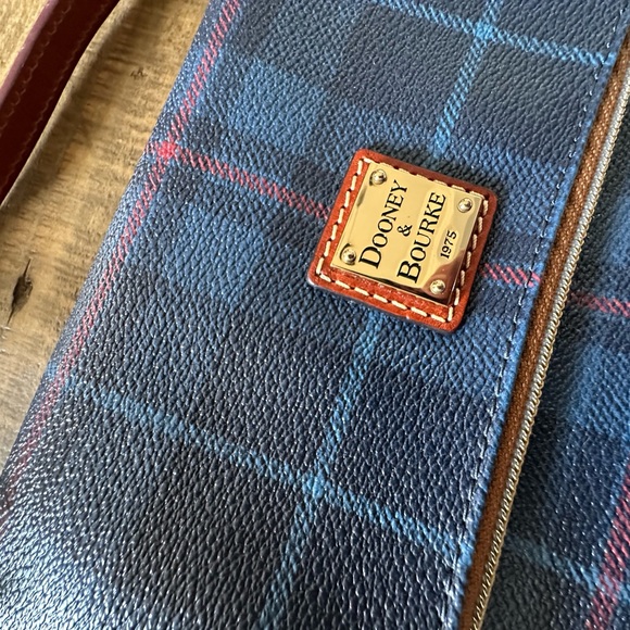 Dooney & Bourke Tiverton Blue Plaid Crossbody Bag - Picture 4 of 7